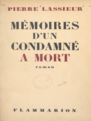 cover image of Mémoires d'un condamné à mort